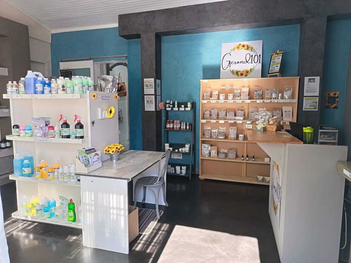 Inside the Gesond101 Pierre@Ecohealth shop in Lyttelton Manor, Centurion
